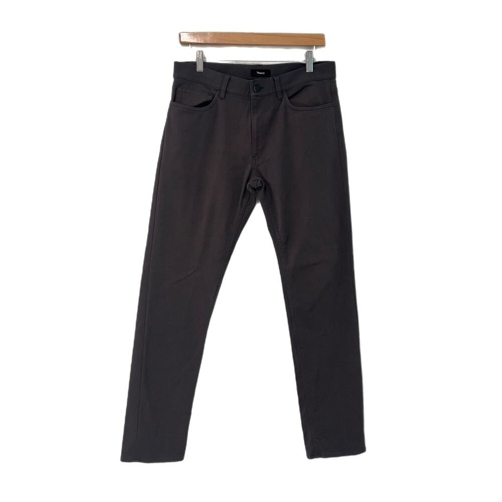 Theory Men’s Raffi 5-Pocket Pant in Neoteric Twill 31x31 Gray Straight Leg